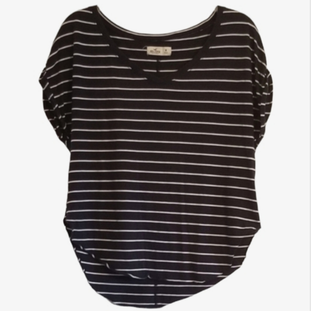 Hollister High-Low Striped Top